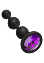 Load image into Gallery viewer, Booty Bling Jeweled Silicone Anal Beads - Purple
