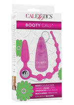 Load image into Gallery viewer, Booty Call Booty Double Dare Silicone Vibrating Butt Plug with Anal Beads - Pink
