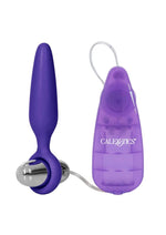 Load image into Gallery viewer, Booty Call Booty Glider Silicone Vibrating Butt Plug with Remote Control - Purple
