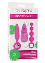 Load image into Gallery viewer, Booty Call Booty Vibro Kit Silicone Vibrating Butt Plug and Anal Beads - Pink
