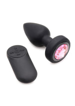 Load image into Gallery viewer, Booty Sparks 28x Rechargeable Silicone Vibrating Gem Anal Plug with Remote Control - Pink - Small
