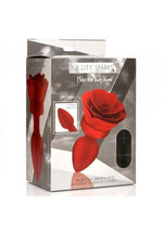 Load image into Gallery viewer, Booty Sparks 28x Rechargeable Silicone Vibrating Rose Anal Plug with Remote Control - Red - Medium
