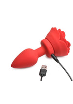 Load image into Gallery viewer, Booty Sparks 28x Rechargeable Silicone Vibrating Rose Anal Plug with Remote Control
