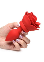 Load image into Gallery viewer, Booty Sparks 28x Rechargeable Silicone Vibrating Rose Anal Plug with Remote Control
