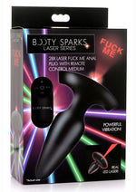 Load image into Gallery viewer, Booty Sparks Laser F... Me Rechargeable Silicone Anal Plug with Remote Control - Medium - Black with Red Light - Black - Medium
