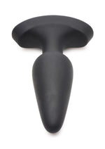 Load image into Gallery viewer, Booty Sparks Laser Heart Rechargeable Silicone Anal Plug with Remote Control - Medium - Black with Red Lights