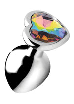 Load image into Gallery viewer, Booty Sparks Rainbow Prism Heart Anal Plug - Multicolor - Medium
