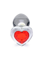 Load image into Gallery viewer, Booty Sparks Red Heart Glass Anal Plug
