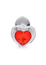 Load image into Gallery viewer, Booty Sparks Red Heart Glass Anal Plug
