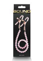 Load image into Gallery viewer, Bound Nipple Clamps Dc1 - Metal/Pink/Rose Gold
