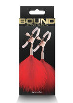 Load image into Gallery viewer, Bound Nipple Clamps F1 - Metal/Red/Rose Gold
