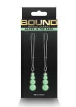 Load image into Gallery viewer, Bound Nipple Clamps G2 Iron - Glow In The Dark/Gray/Grey/Metal
