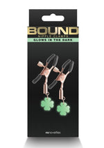 Load image into Gallery viewer, Bound Nipple Clamps G4 Iron - Glow In The Dark/Metal/Rose Gold

