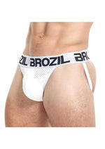Load image into Gallery viewer, Brozil Ultra Bulge Enhancing Jockstrap - White - Medium/Small
