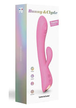 Load image into Gallery viewer, Bunny and Clyde Rechargeable Silicone Rabbit Vibrator - Pink/Pink Passion