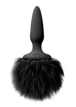Load image into Gallery viewer, Bunny Tails Mini Silicone Butt Plug - Black Fur - Black
