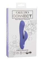 Load image into Gallery viewer, Calexotics Connect Dual Stimulator Rechargeable Silicone App Compatible Dual Vibrator with Remote - Purple

