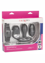 Load image into Gallery viewer, Calexotics Silicone Adventure Set Anal Plug Kit with Remote Control - Black
