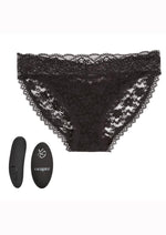 Load image into Gallery viewer, Calexotics Silicone Rechargeable Lace Panty Vibe with Remote Control (3 Pieces) - L/XL - Black
