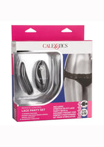 Load image into Gallery viewer, Calexotics Silicone Rechargeable Lace Panty Vibe with Remote Control (3 Pieces) - S/M - Black
