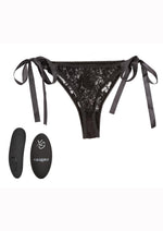 Load image into Gallery viewer, Calexotics Silicone Rechargeable Lace Thong Panty Vibe with Remote Control - Black - 3 Pieces
