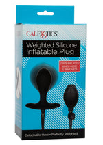 Load image into Gallery viewer, Calexotics Weighted Silicone Inflatable Plug - Black
