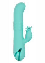 Load image into Gallery viewer, California Dreaming Bel Air Bombshell Rechargeable Silicone Vibrator with Clitoral Stimulator - Blue
