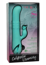 Load image into Gallery viewer, California Dreaming Bel Air Bombshell Rechargeable Silicone Vibrator with Clitoral Stimulator - Blue
