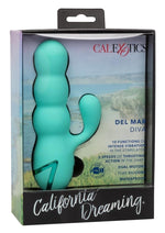 Load image into Gallery viewer, California Dreaming Del Mar Rechargeable Silicone Dual Stimulator - Teal
