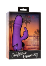 Load image into Gallery viewer, California Dreaming Manhattan Beach Marvel Rechargeable Silicone Dual Vibrator - Purple

