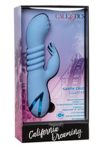 Load image into Gallery viewer, California Dreaming Santa Cruz Coaster Silicone Rechargeable Rabbit Vibrator - Blue
