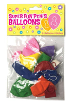 Load image into Gallery viewer, Candyprints Super Fun Penis Balloons - Assorted Colors - 8 Per Bag
