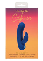 Load image into Gallery viewer, Cashmere Silk Bunny Rechargeable Silicone Rabbit Vibrator - Blue
