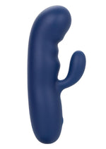 Load image into Gallery viewer, Cashmere Silk Duo Rechargeable Silicone Rabbit Vibrator - Blue
