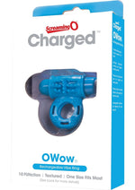 Load image into Gallery viewer, Charged OWOW Rechargeable Vibe Ring Waterproof - Blue
