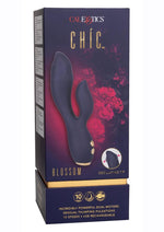 Load image into Gallery viewer, Chic Blossom Rechargeable Silicone Rabbit Vibrator - Blue
