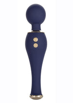 Load image into Gallery viewer, Chic Poppy Rechargeable Silicone Wand Massager - Blue
