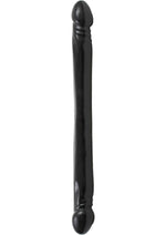 Load image into Gallery viewer, Classic Double Header Smooth Dildo - Black - 18in
