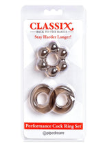 Load image into Gallery viewer, Classix Performance Cock Ring - Smoke - 2 Piece Kit/Set
