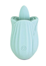 Load image into Gallery viewer, Clit-Tastic Arousing Clit Licker Rechargeable Silicone Clitoral Vibrator - Aqua/Blue
