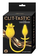 Load image into Gallery viewer, Clit-Tastic Tulip Finger Massager and Pleasure Plug - Yellow - Set
