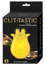 Load image into Gallery viewer, Clit-Tastic Tulip Rechargeable Silicone Finger Massager - Yellow
