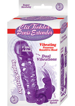 Load image into Gallery viewer, Clit Tickler Penis Extender Vibrating Sleeve - Purple
