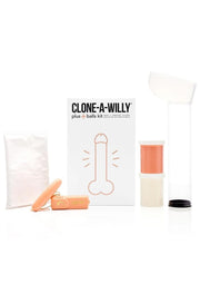 Clone-A-Willy Plus Balls Silicone Dildo Molding Kit with Bullet Vibrator and Remote Control - Vanilla