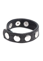 Load image into Gallery viewer, Cock Gear Leather Speed Snap Cock Ring - Black
