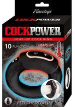 Load image into Gallery viewer, Cockpower Heat Up Rechargeable Silicone Cock Ring - Black

