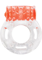 Load image into Gallery viewer, Color Pop Quickie Screaming O Plus Vibrating Ring Silicone Cock Ring - Orange
