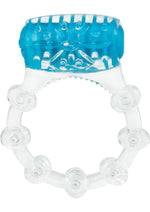 Load image into Gallery viewer, Color Pop Quickie Screaming O Vibrating Ring Silicone Cock Ring - Blue
