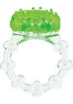 Load image into Gallery viewer, Color Pop Quickie Screaming O Vibrating Ring Silicone Cock Ring - Green
