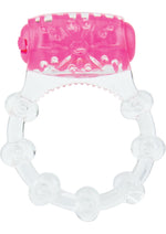 Load image into Gallery viewer, Color Pop Quickie Screaming O Vibrating Ring Silicone Cock Ring - Pink

